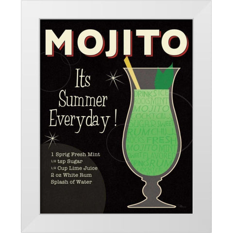 Cocktail Hour IV White Modern Wood Framed Art Print by Pela Studio