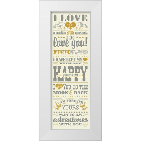 L-O-V-E I Color White Modern Wood Framed Art Print by Pela Studio