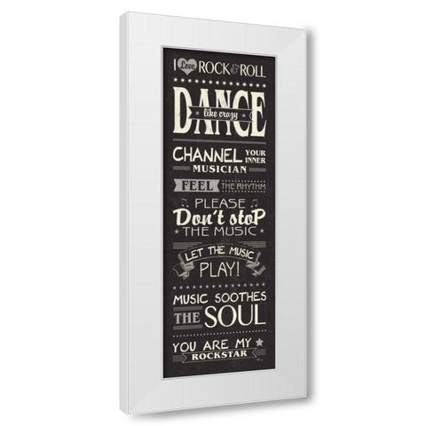 Music Lovers I White Modern Wood Framed Art Print by Pela Studio