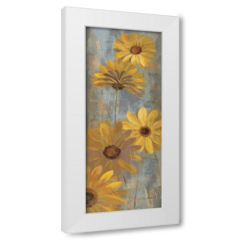 Yellow Gerberas II White Modern Wood Framed Art Print by Vassileva, Silvia