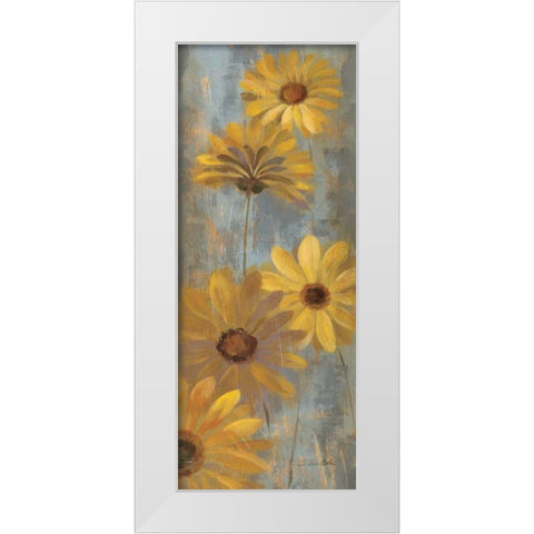 Yellow Gerberas II White Modern Wood Framed Art Print by Vassileva, Silvia