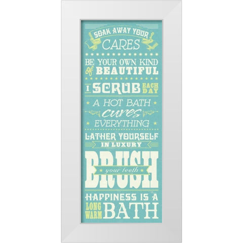 Wash Up I White Modern Wood Framed Art Print by Pela Studio