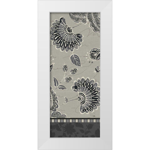 Garden Drawings Dark IV White Modern Wood Framed Art Print by Pela