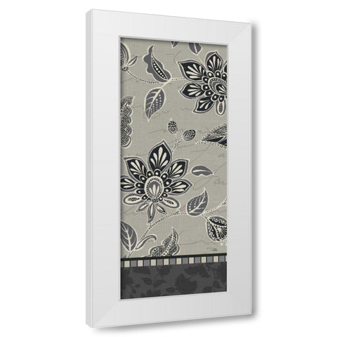 Garden Drawings Dark V White Modern Wood Framed Art Print by Pela