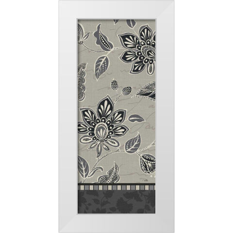 Garden Drawings Dark V White Modern Wood Framed Art Print by Pela