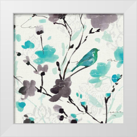 Flowing  II White Modern Wood Framed Art Print by ERR, Pela