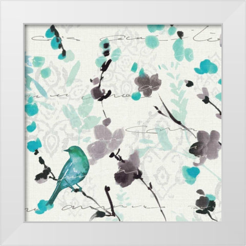 Flowing III White Modern Wood Framed Art Print by ERR, Pela