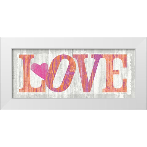 Driftwood Love White Modern Wood Framed Art Print by Schlabach, Sue