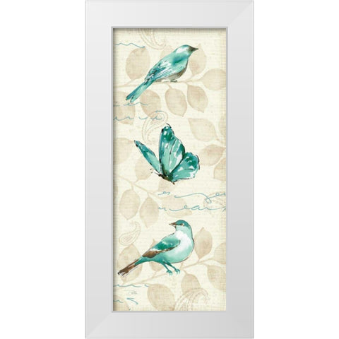 Wing Prints I White Modern Wood Framed Art Print by Pela