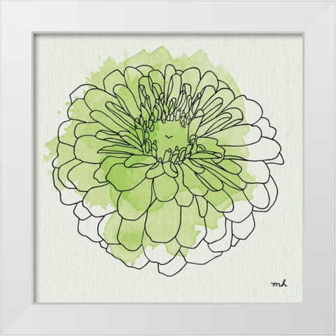 Watercolor Floral I White Modern Wood Framed Art Print by Hershey, Moira