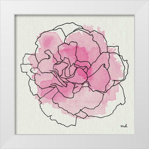 Watercolor Floral III White Modern Wood Framed Art Print by Hershey, Moira