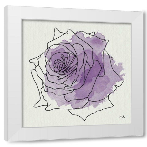 Watercolor Floral IV White Modern Wood Framed Art Print by Hershey, Moira