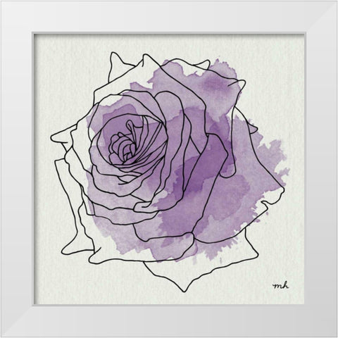 Watercolor Floral IV White Modern Wood Framed Art Print by Hershey, Moira