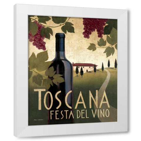 Wine Festival I White Modern Wood Framed Art Print by Fabiano, Marco