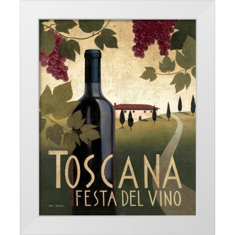 Wine Festival I White Modern Wood Framed Art Print by Fabiano, Marco