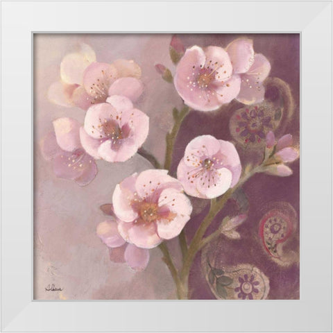 Gypsy Blossoms II White Modern Wood Framed Art Print by Hristova, Albena