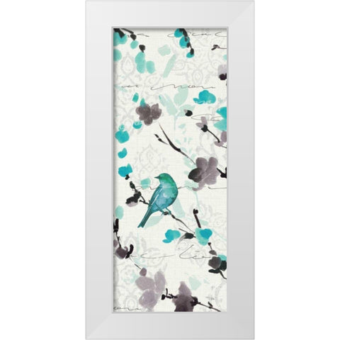 Flowing III White Modern Wood Framed Art Print by ERR, Pela