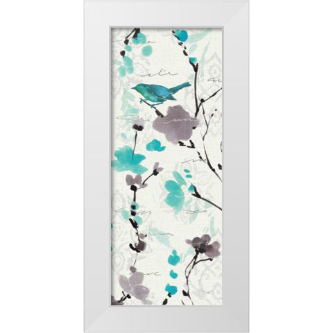 Flowing IV White Modern Wood Framed Art Print by ERR, Pela