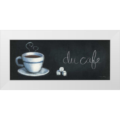 Chalkboard Menu I - Cafe White Modern Wood Framed Art Print by Adams, Emily