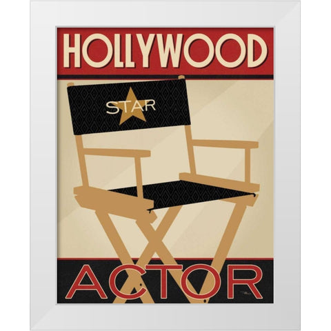 Directors Cut I White Modern Wood Framed Art Print by Pela Studio