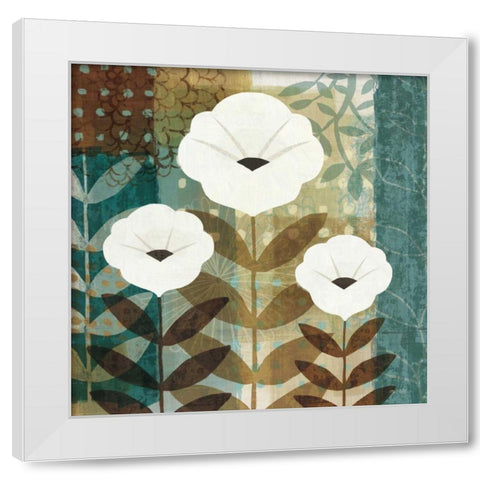 Floral Dream I WAG White Modern Wood Framed Art Print by Mullan, Michael