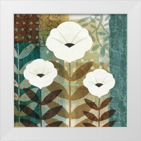 Floral Dream I WAG White Modern Wood Framed Art Print by Mullan, Michael