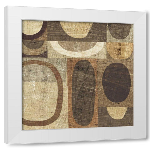 Modern Geometric Neutral I White Modern Wood Framed Art Print by Mullan, Michael