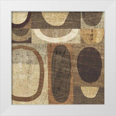Modern Geometric Neutral I White Modern Wood Framed Art Print by Mullan, Michael