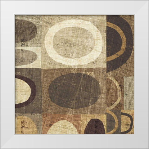 Modern Geometric Neutral II White Modern Wood Framed Art Print by Mullan, Michael