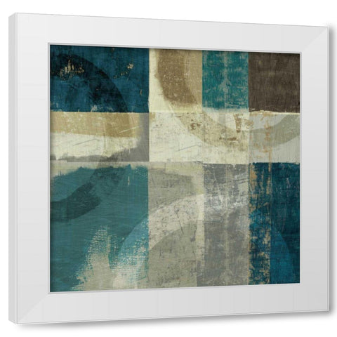 Sublime Blue White Modern Wood Framed Art Print by Mullan, Michael