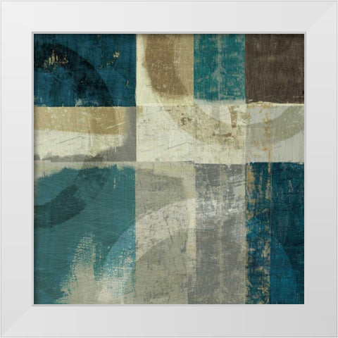Sublime Blue White Modern Wood Framed Art Print by Mullan, Michael
