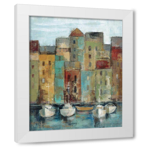Old Town Port I White Modern Wood Framed Art Print by Vassileva, Silvia