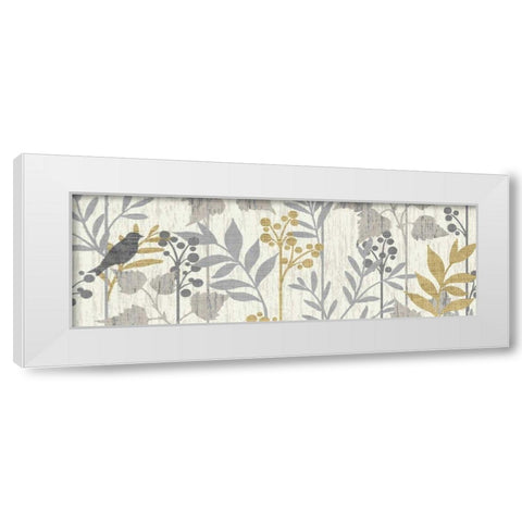 Garden Leaves Panel I White Modern Wood Framed Art Print by Wild Apple Portfolio