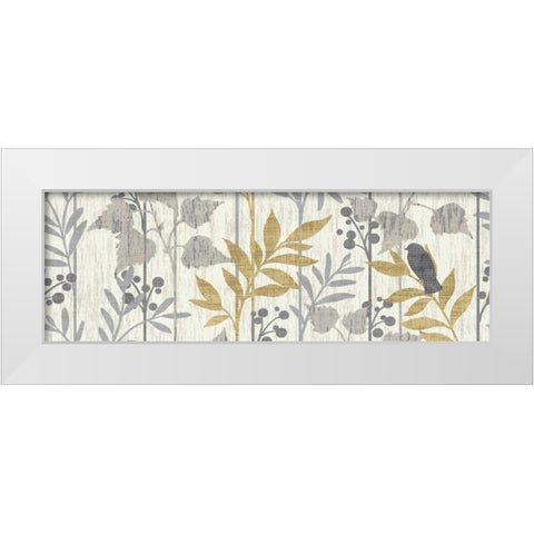 Garden Leaves Panel II White Modern Wood Framed Art Print by Wild Apple Portfolio