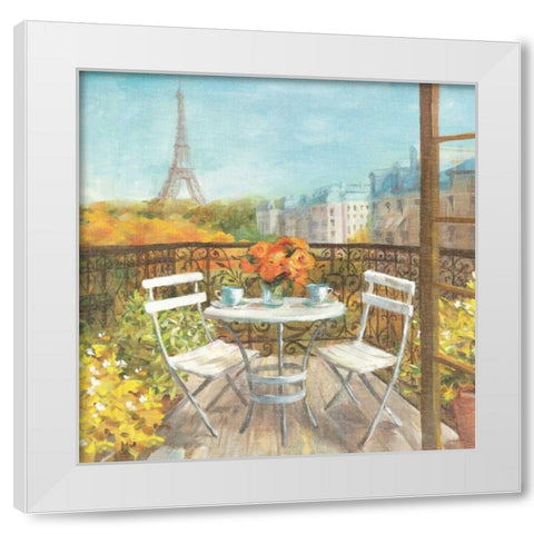 September in Paris Crop White Modern Wood Framed Art Print by Nai, Danhui