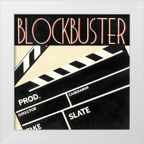 Blockbuster White Modern Wood Framed Art Print by Fabiano, Marco