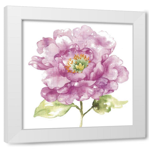 Water Flower I White Modern Wood Framed Art Print by Wild Apple Portfolio