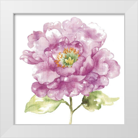 Water Flower I White Modern Wood Framed Art Print by Wild Apple Portfolio