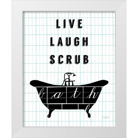 Letterform Tub White Modern Wood Framed Art Print by Schlabach, Sue