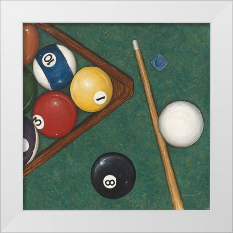 Pool White Modern Wood Framed Art Print by Brown, David Carter