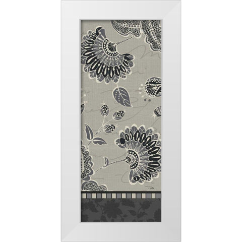 Garden Drawings Dark IV White Modern Wood Framed Art Print by ERR, Pela