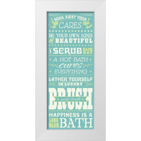 Wash Up I White Modern Wood Framed Art Print by Pela Studio