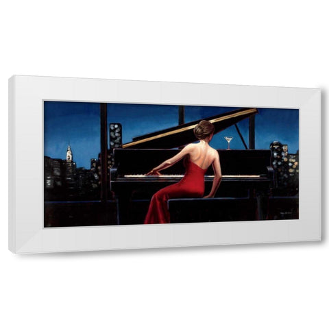 Lady in Red White Modern Wood Framed Art Print by Fabiano, Marco