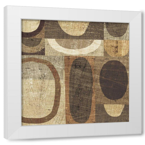 Modern Geometric Neutral I White Modern Wood Framed Art Print by Mullan, Michael