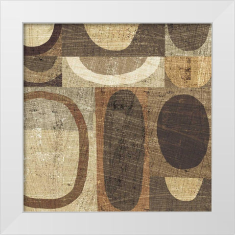 Modern Geometric Neutral I White Modern Wood Framed Art Print by Mullan, Michael