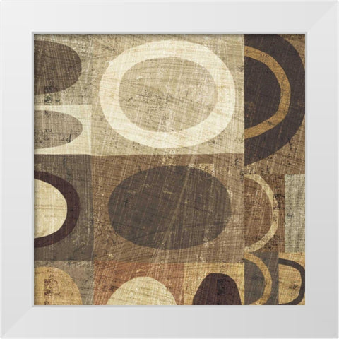 Modern Geometric Neutral II White Modern Wood Framed Art Print by Mullan, Michael