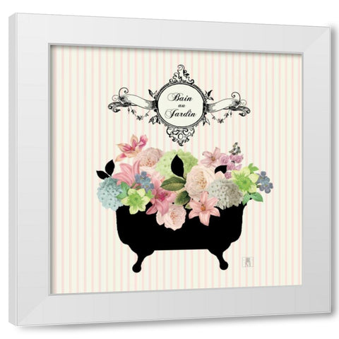 Bain du Jardin I no Border  White Modern Wood Framed Art Print by Mousseau, Studio