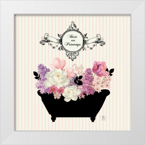 Bain du Jardin II no Border  White Modern Wood Framed Art Print by Mousseau, Studio