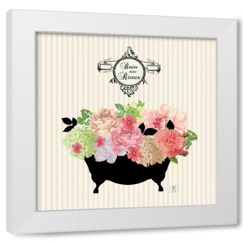 Bain du Jardin III no Border  White Modern Wood Framed Art Print by Mousseau, Studio