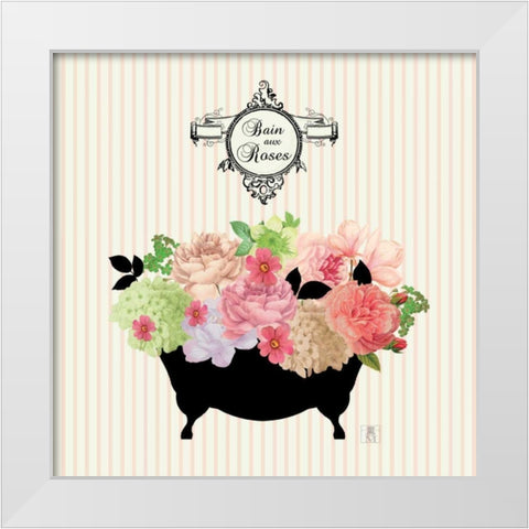 Bain du Jardin III no Border  White Modern Wood Framed Art Print by Mousseau, Studio